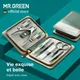 MR.GREEN – ensemble de manucure et pédicure coupe-ongles professionnel en acier inoxydable avec Kit