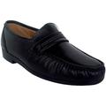 Men's Dress Loafers Leather Moc Toe Slip On Comfort Moccasin Shoes