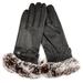 Womens Microfleece Lined Genuine Leather Gloves