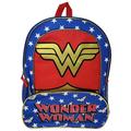 Wonder Woman Backpack 16" Glitter Logo Red White Blue Gold