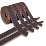 48 In. X 1/4 In. Genuine Cowhide Leather Belt Blanks Belt Strip Black Oil Tanned 5-6 Oz Thick