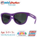 Minishades Polarized: Flexible Kids Sunglasses - Grape Jelly UVA/UVB Hide n' Seek Replacement Age: 3-7+Yr.