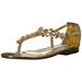 2 Lips Too Women's Too Nikita Flat Sandal, Gold, 9 M US