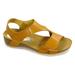Eric Michael Women's Egypt Ankle Strap Sandal Mustard Yellow Comfort Sandals (8, Yellow)