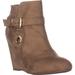 Womens Rebel by Zigi Keylie Wedge Ankle Boots, Taupe