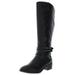 Material Girl Womens Damien Faux Leather Studded Knee-High Boots