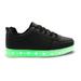 Family Smiles LED Light Up Sneakers Low Top Women Unisex Shoes Black