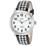 Timex Originals Houndstooth Strap w Leather Trim Indiglo