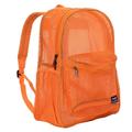 Heavy Duty Classic Gym Student Mesh See Through Netting Backpack Padded Straps Orange