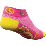 Women's Groovy Sock: Pink/Yellow SM/MD