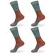 Women's Rayon from Bamboo Fiber Classic Casual Crew Socks - Blue Red Purple - 4prs, Size 4-9