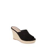 Charles David Lawrence Espadrille Wedge Sandal Black High Platform Open Toe Mule (10, BLACK-MS)