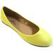 Shoes 18 Womens Ballerina Ballet Flat Shoes Solids & Leopards (7, Yellow PU 8600)