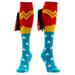 Wonder Woman Knee High Shiny Red Caped Socks, Multi