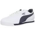 PUMA Men's Roma Basic Fashion Sneaker, White/New Navy (8.5 D(M) US)