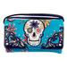 Texas West Western Rhinestone Flora Candy Skull Small Pouch Wallet for Women Crossbody