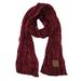 C.C Women's Ultra Soft Chenille Ribbed Thick Warm Knit Shawl Wrap Scarf-Burgundy