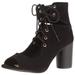 Qupid Women's Cylinder-03 Ankle Bootie, Black, 6 M US