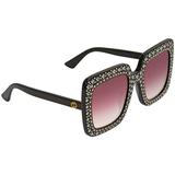 Gucci Red Gradient Square Sunglasses GG0148S 005 53