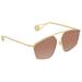 Gucci Red Asian Fit Geometric Ladies Sunglasses GG0437SA 001 60