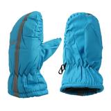 Heat Trends Kids Safety Reflector Thinsulate Waterproof Winter Snow Ski Mittens Age 5-9 (Sky Blue)