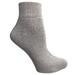 Physicians Approved Womens Diabetics Cotton Quarter Ankle Socks - Womens Wholesale Diabetic Ankle Socks - 9-11 - Gray - 240 Pack