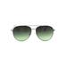 Mens Oceanic Gradient Lens Classic 80s Tear Drop Air Force Sunglasses Silver Gradient Green
