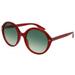 GG0023S 005 Red Frame / Green Gradient Lenses