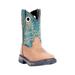 Dan Post Western Boot Boy Walking WP 2.5 Child Tan Green DPC2696