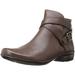 Naturalizer CASSANDRA Womens Brown Leather Zip Up Ankle Boots