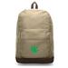 Marijuana Cannabis Leaf Backpack Stylish Canvas & Leather Bottom 420 Daypack Bag