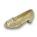 FLORAL Irene Women's Wide Width Open Toe Perforated Outer Design Slip On Shoes GOLD 10.5