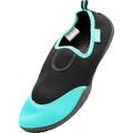 Norty Big Kid Young Men Watershoe Aqua Sock Pool Beach Surf Slip On RUNS 1 SIZE SMALL 41184-8B(M)US Black/Jade