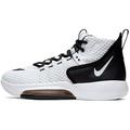 Nike Men's Zoom Rize TB Basketball Shoes, White/Black, 3.5 D(M) US