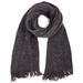 Paolo Mariani Cross Hatch Wool Blend Scarf, Antracite Grey