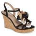 CHARLES BY Charles David Women's La Jolla BLACK Wedge Sandal (7.5, BLACK)