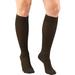 Women's Trouser Socks, Dress Style, Rib Pattern: 15-20 mmHg, Brown, Small