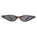 Womens Vintage Gothic Tear Drop Cat Eye Narrow Retro Plastic Sunglasses Brown Tortoise Solid Black