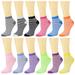 12 Pack Women's Ankle Socks Assorted Colors Size 9-11 Mini-Striped