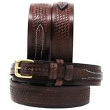 PRORIDER Mens Western RANGER BELT 32"-72" Tooled Leather Basket Weave 26Ranger03