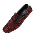Amali Mens Metallic Splatter Casual Slip On Shoes Monty Red Size 7.5