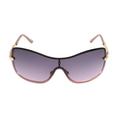 Foster Grant Women's Rose Gold Mirrored Shield Sunglasses L09