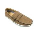 Polar Fox Mens Brown Slip on Casual Driving Boat Shoes Buckle Design Styled In Italy