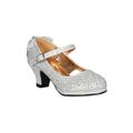 Glitter Rhinestone Bow Mary Jane Kitten Heel Pump (Toddler/ Girl) 18359