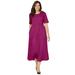 Woman Within Women's Plus Size Petite Button-Front Essential Dress