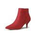Allegra K Women's Pointed Toe Zip Stiletto Ankle Boots