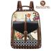 Handbag Backpack European Dream Paris Design Rucksack Travel Bag Color Black with City Designs