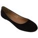 Womens Ballerina Ballet Flat Shoes Solids & Leopards 10, Black Micro Suede 8600