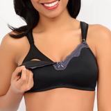 La Leche League Maternity Contrast Lace Nursing Bra with Comfort Straps - available up to 42DDD