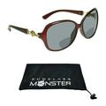 Sunglass Monster Women Bifocal Reading Sunglass Reader Oversized Red Smoke